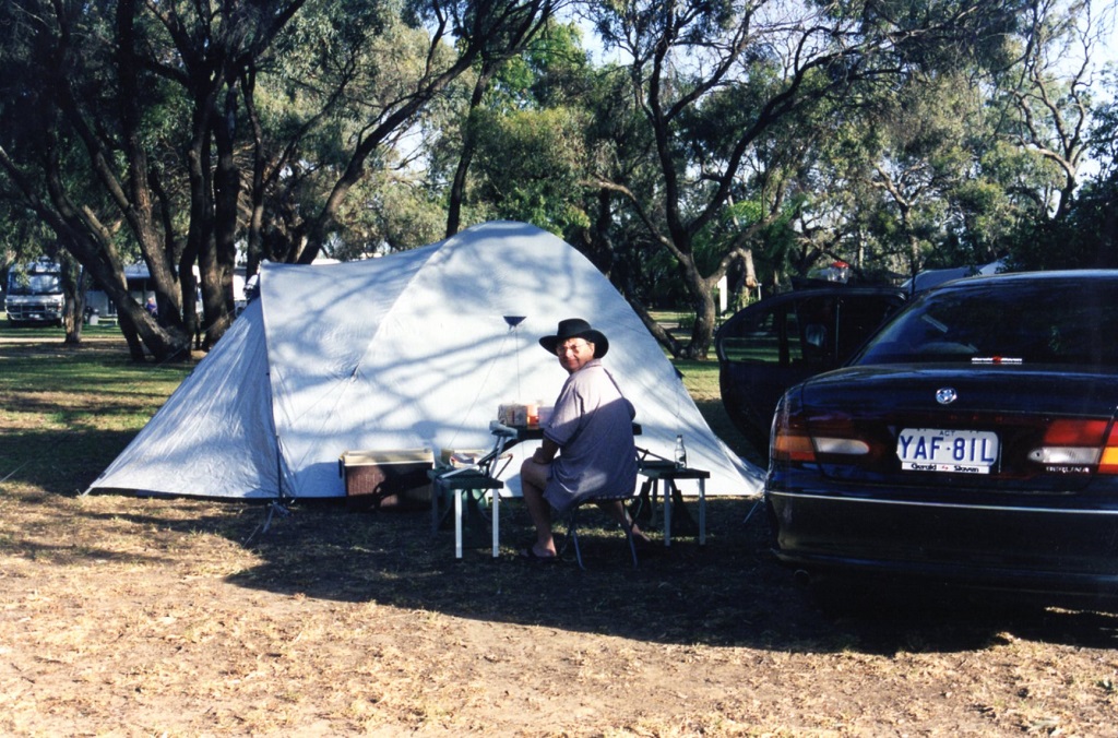 Camping in Hay